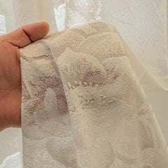 Marlene Vintage Floral Jacquard Custom Sheer Curtain