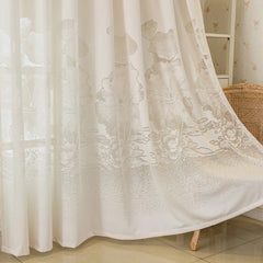 Marlene Vintage Floral Jacquard Custom Sheer Curtain