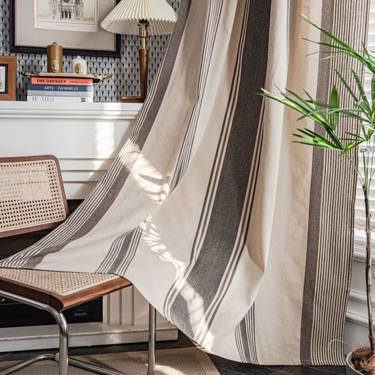 Meadow Color-Blocking Blackout Custom Curtain