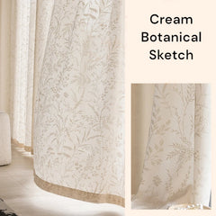 Cream Botanical Sketch