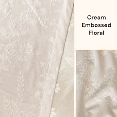 Cream Embossed Floral