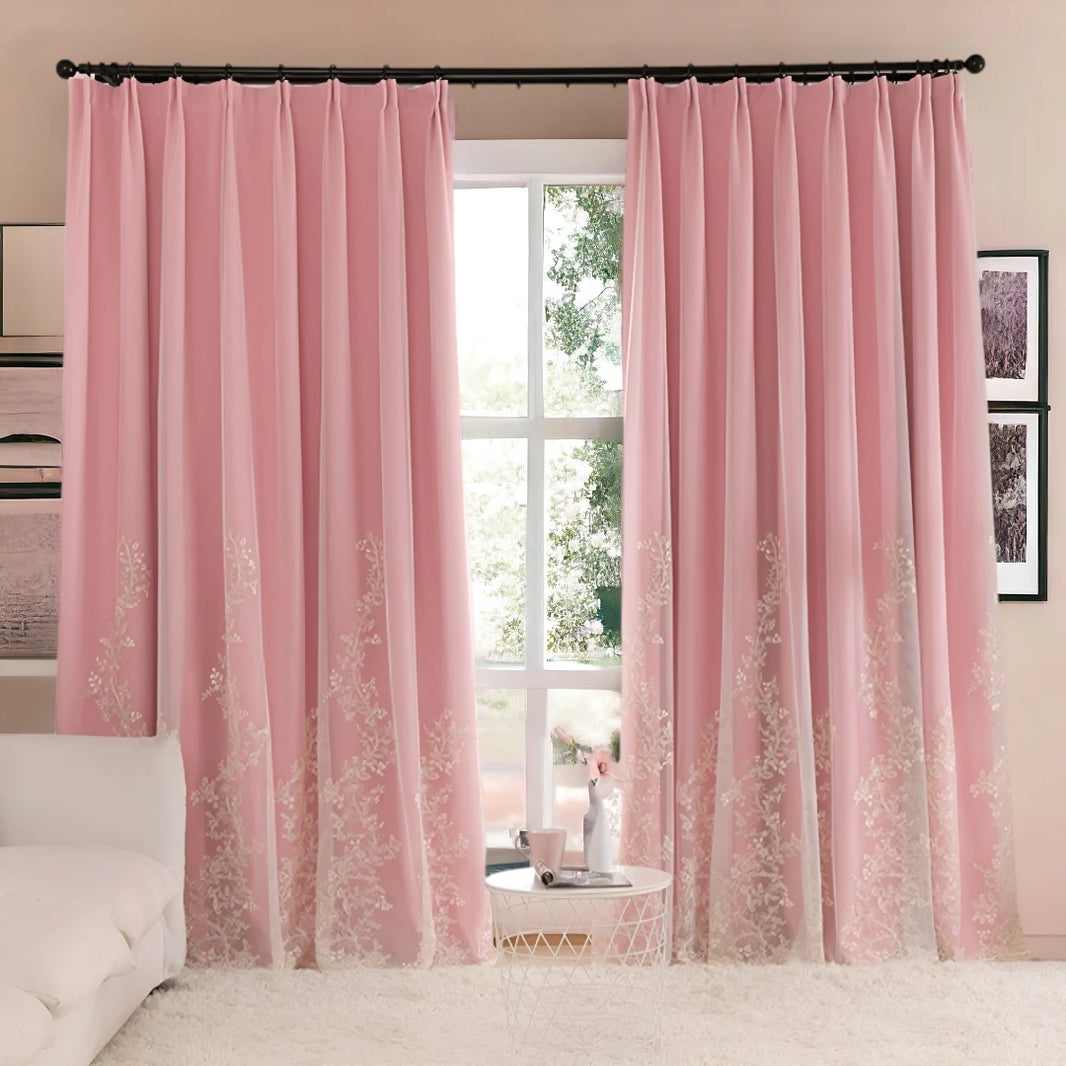 VELVET Powder pink Curtain -1 pcs / Curtain for the window on pinch pleated made to online order