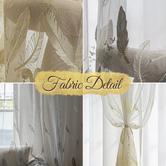 Roselyn Gauze Embroidery Sheer Custom Curtain