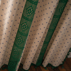 Salma Daisy Light Filtering Green Blackout Custom Curtain