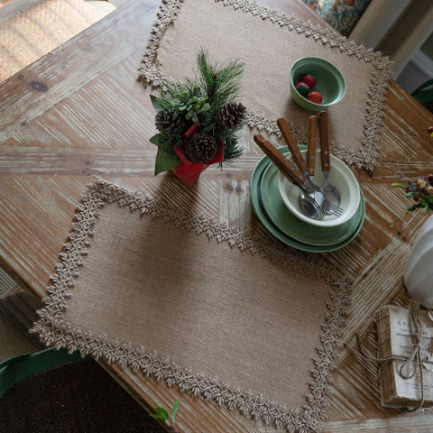 Samiyah Solid Brown Table Runner