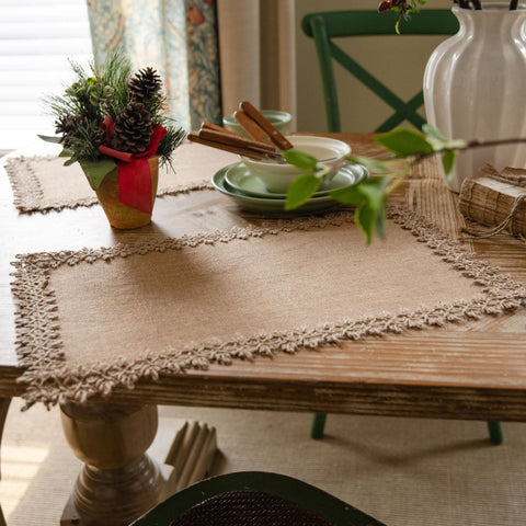 Samiyah Solid Brown Table Runner