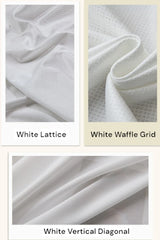 Shirley White Textured Semi Sheer Custom Curtain