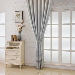 Cortina Transparente Personalizada Sue Woodland Jacquard Cinzenta