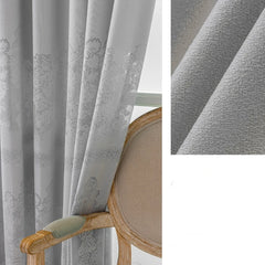 Cortina Transparente Personalizada Sue Woodland Jacquard Cinzenta