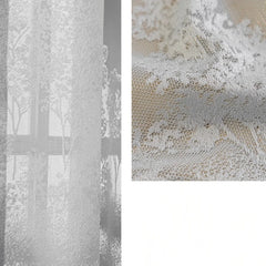 Cortina Transparente Personalizada Sue Woodland Jacquard Cinzenta