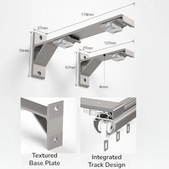Taylor Heavy Duty Aluminum Wall-Mounted Curtain Track