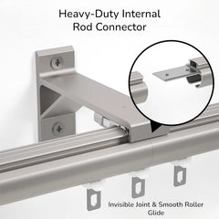 Taylor Heavy Duty Aluminum Wall-Mounted Curtain Track