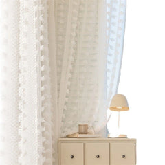 Tori Romantic Gauze Heart-Patterned Custom Sheer Curtain