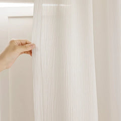 Vada Gauze Vertical Crinkle Custom Privacy Curtain