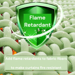 Veda Polyester Fire Retardant Blackout Grommet Custom Curtain