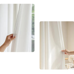 Victoria Flame Retardant Gauze White Custom Sheer Curtain