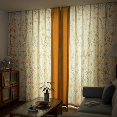 Zola Rustic Color Blocking Chenille Light Filtering Custom Curtain