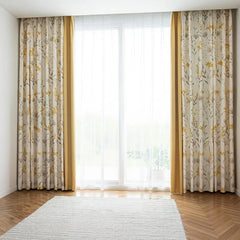 Zola Rustic Color Blocking Chenille Light Filtering Custom Curtain