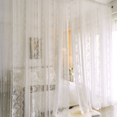 Lara Sheer Lace Custom Curtain